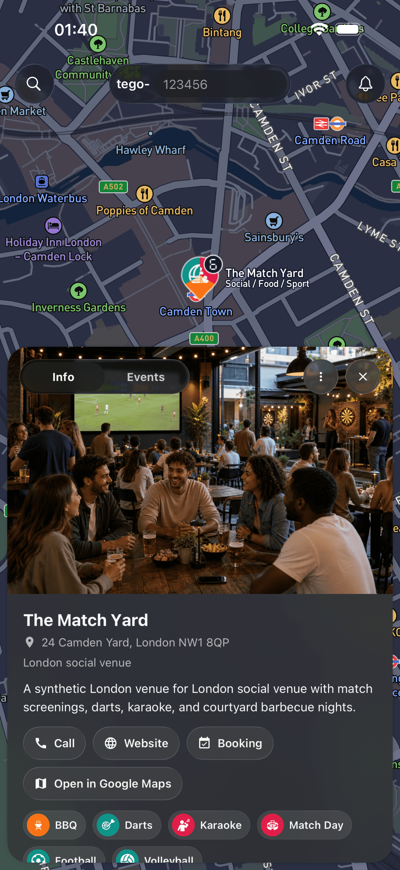 Map presence